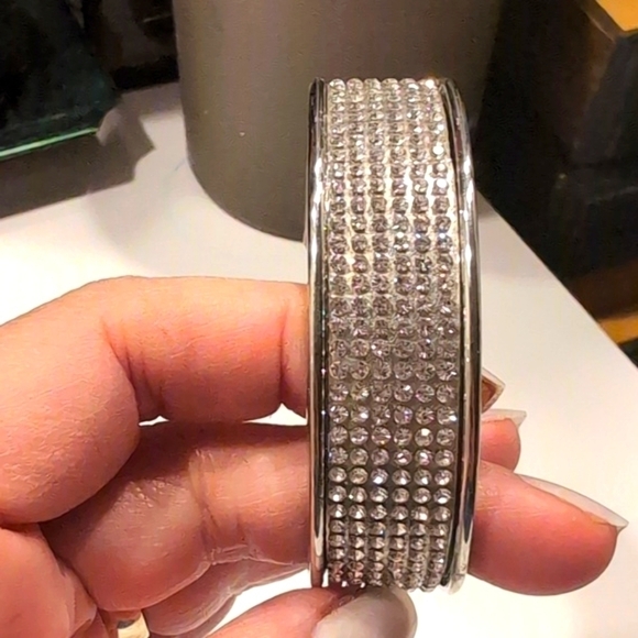 Rhinestone Bangle Bracelet - Picture 3 of 8